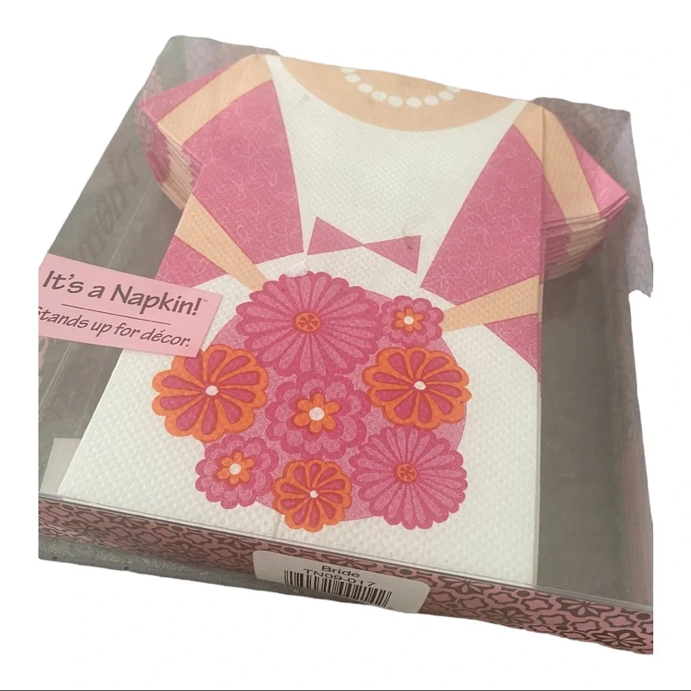 NIB Themenaps BRIDE Wedding SHOWER Stand Up 3D NAPKINS Crafting Decoupage